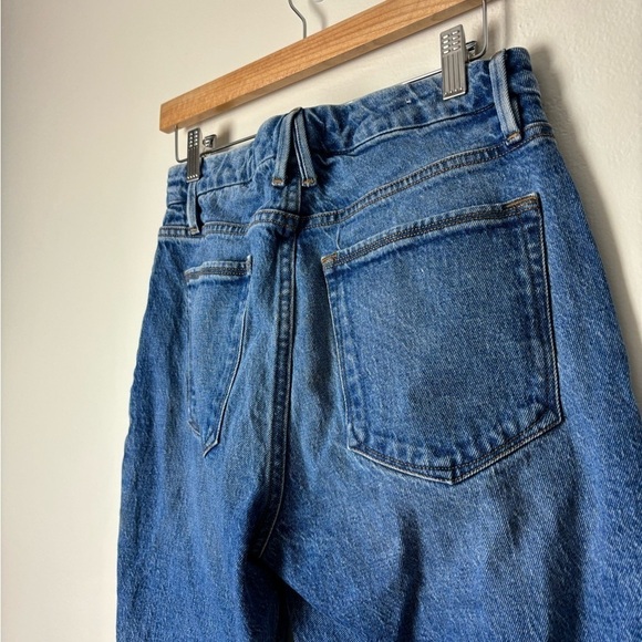 GOOD AMERICAN • Women’s Classic High Waist Raw Hem Jeans in Blue754 Size 6/28 - Picture 5 of 7